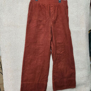 Anthropologie Maeve Cedar Wide Leg Velour Corduroy Pants Size Large NWT New